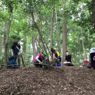 折り返し地点の352mで昼食を食べました