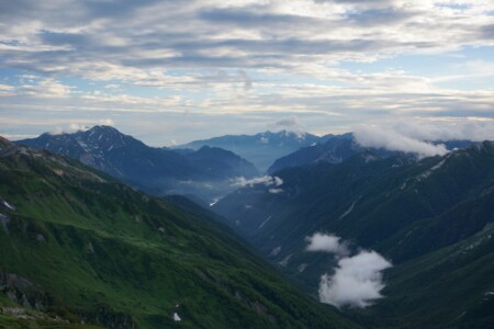 黒部湖、立山、鹿島槍、五竜ヶ岳