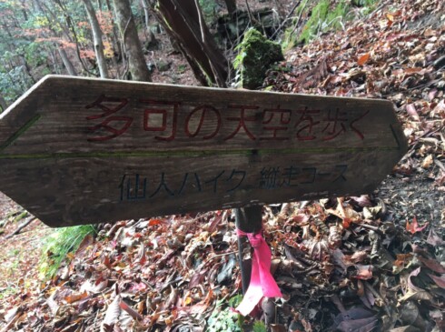 笠形山まで続く縦走路があります。
