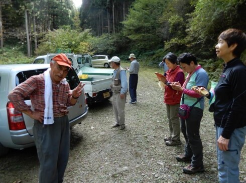 駐車場に到着!!リーダーのKさん、満足のピース✌お疲れさまでしたm(__)m