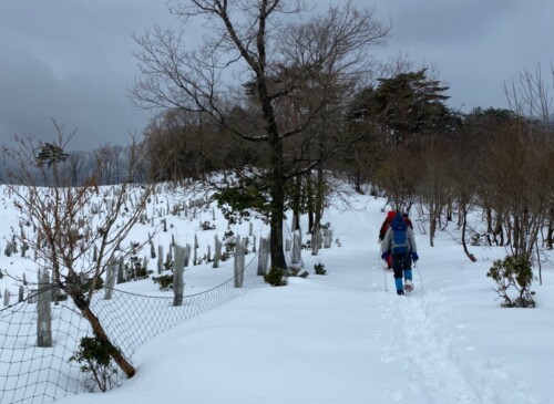 稜線までくると雪原状態
ヤッホー!