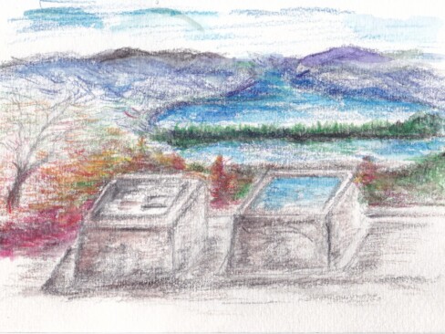 家族や友人達と幾度となく訪れていた一字観公園でスケッチ企画が実現できてラッキーでした。(M・Y)