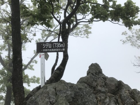 みと広場から35分ほどで山頂到着です。ここも真っ白!!