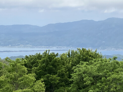 西峰より天橋立を望む。