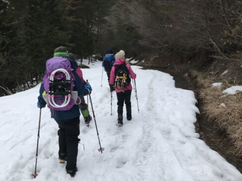舗装路の雪は、朝よりもだいぶ解けていました。