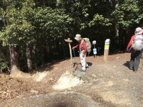 こちらが、雲母坂からの登山道と合流するルートです。