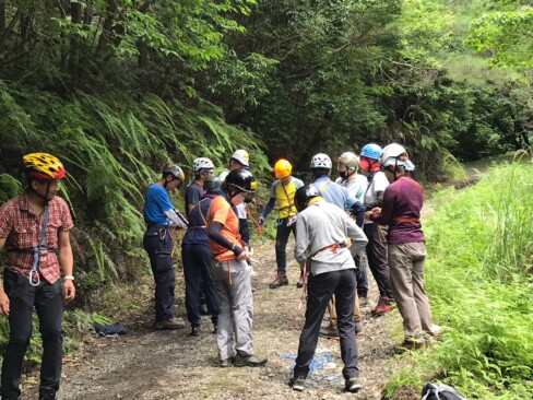 簡易ハーネス装着中(Bグループ)