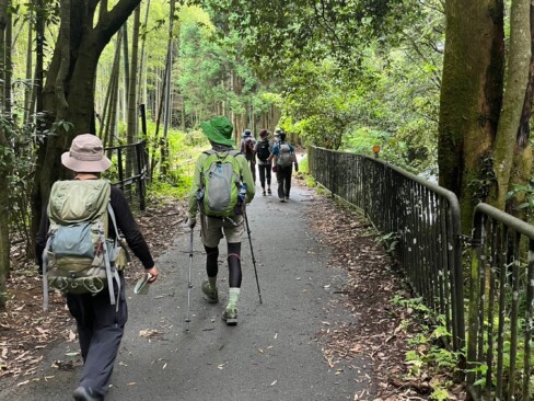 川沿いに歩いて苔寺方面に向かいます。