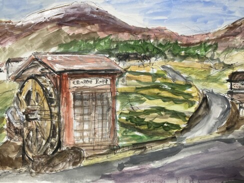 水車小屋をメインに描きました。迫力がありますね。
(H・S)