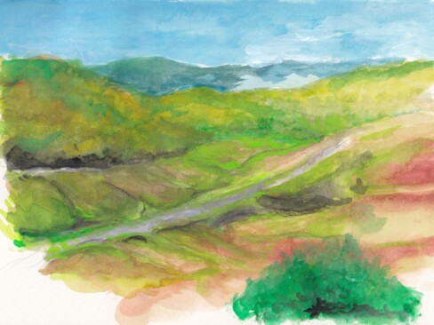 久しぶりに水彩絵具で描きました。何とか陰影が出ないものかと苦心しました。 (M・Y)