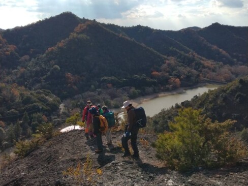 大きな岩を下ります。カキの殻ですやん。