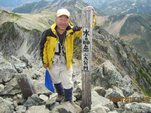 2016年9月・水晶岳にて