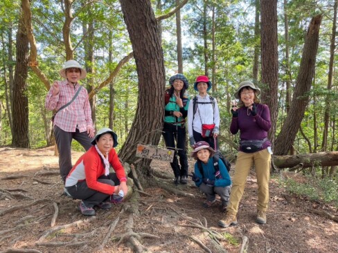標高426mの向山に到着。長い上り、おつかれさまです(>_<)