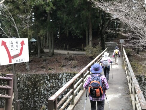 ドライブウェイにかかる歩道橋を渡ると、山王院です。
