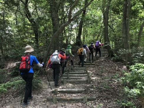 今日は登りも下りも、とことん階段!!
