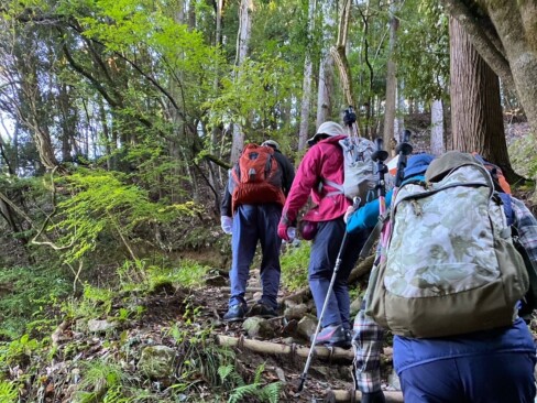 いきなりの急登!!ゆっくりお願いしますねーーー(o_ _)o