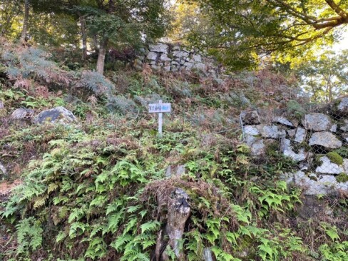 第六曲輪跡。頂上まで、もう少し。