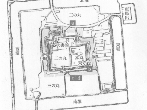 篠山城の見取図。パンフレットより