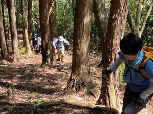 なかなか急な登りですね。ファイトーーー。