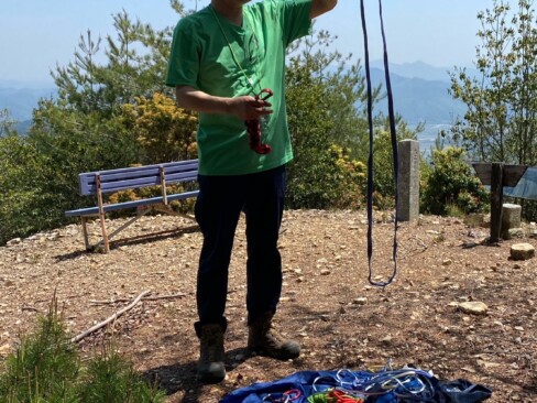 会長さんによるロープワーク