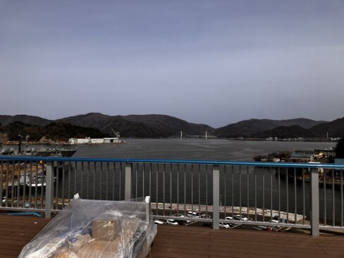 旧文庫山学園前から舞鶴湾を望む