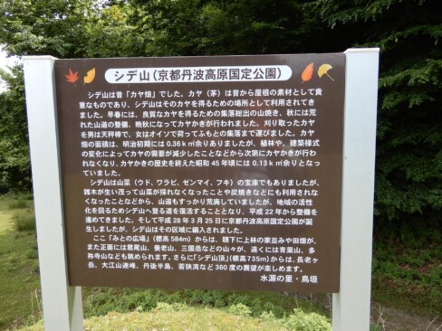 シデ山は、カヤ畑として利用されていたのですね。
