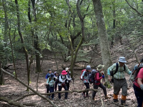 エドヒガンザクラの大木がある「サクラの広場」。高嶽は、山桜の季節が最高です。