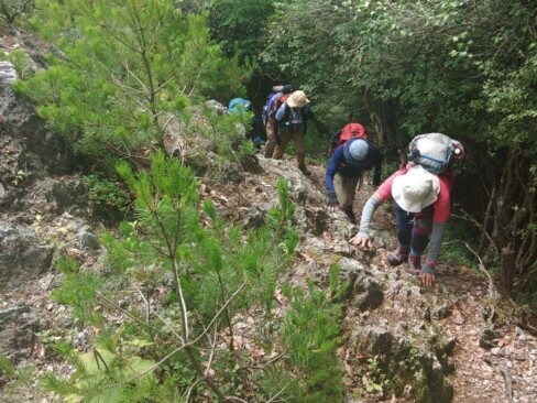 手も足も使って、安全に。