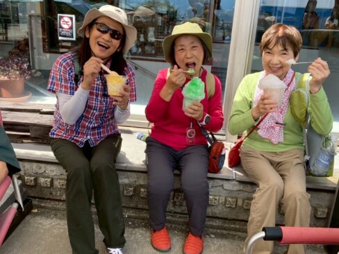 長野も暑いんです・・・かき氷がおいしい。