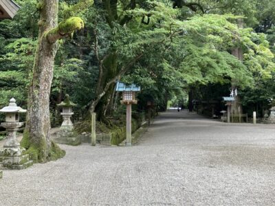 森閑とした老樹に囲まれた境内
