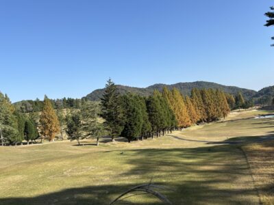 お隣はゴルフ場。