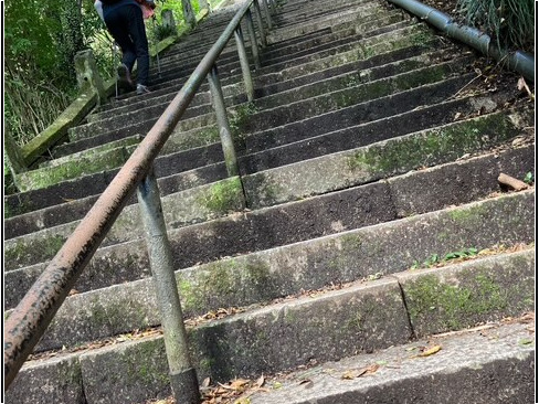 名物?の階段。きついです😖