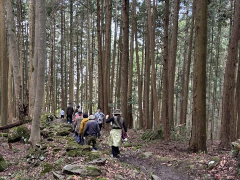 滑らないように注意して下ります。