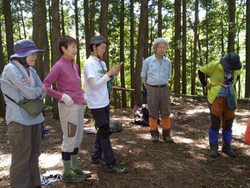 山頂で、ミニ学習中