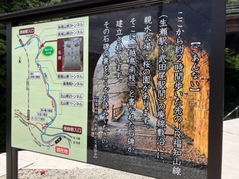 案内板も設置されています。トンネルが6つもあるようです。